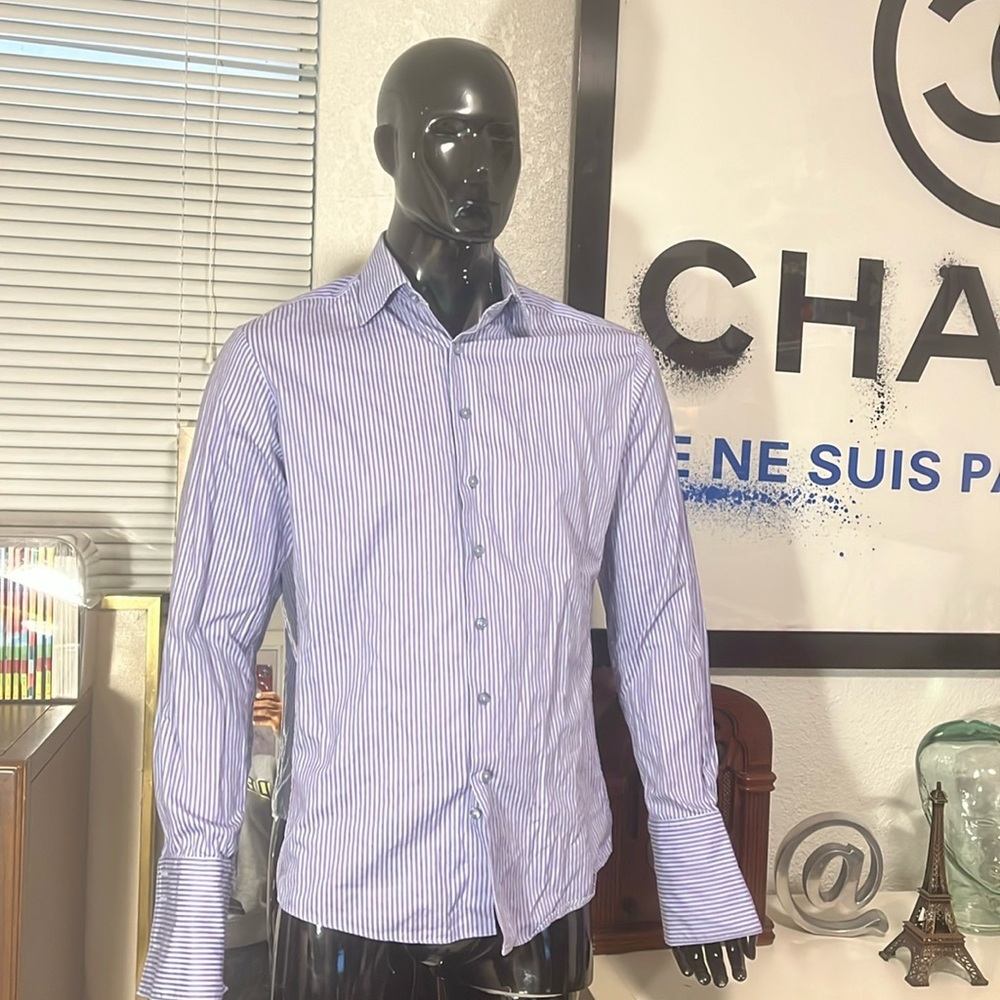Thomas Pink slim fit Shirt long sleeve size 15 1/2'' 100% cotton
